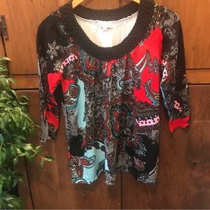 Beautiful Multi-Coloured Joseph A Top - Size Medium